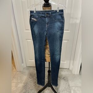 Diesel Dark Blue Straight Leg Jeans
